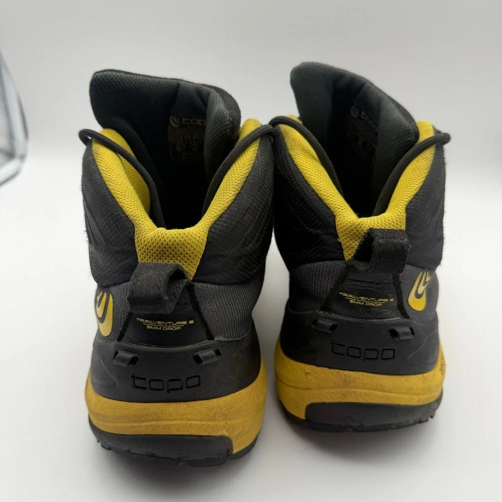 Topo Athletics Trailventure 2 Mens 10.5 Hiking Boot Charcoal/Mustard VIBRAM